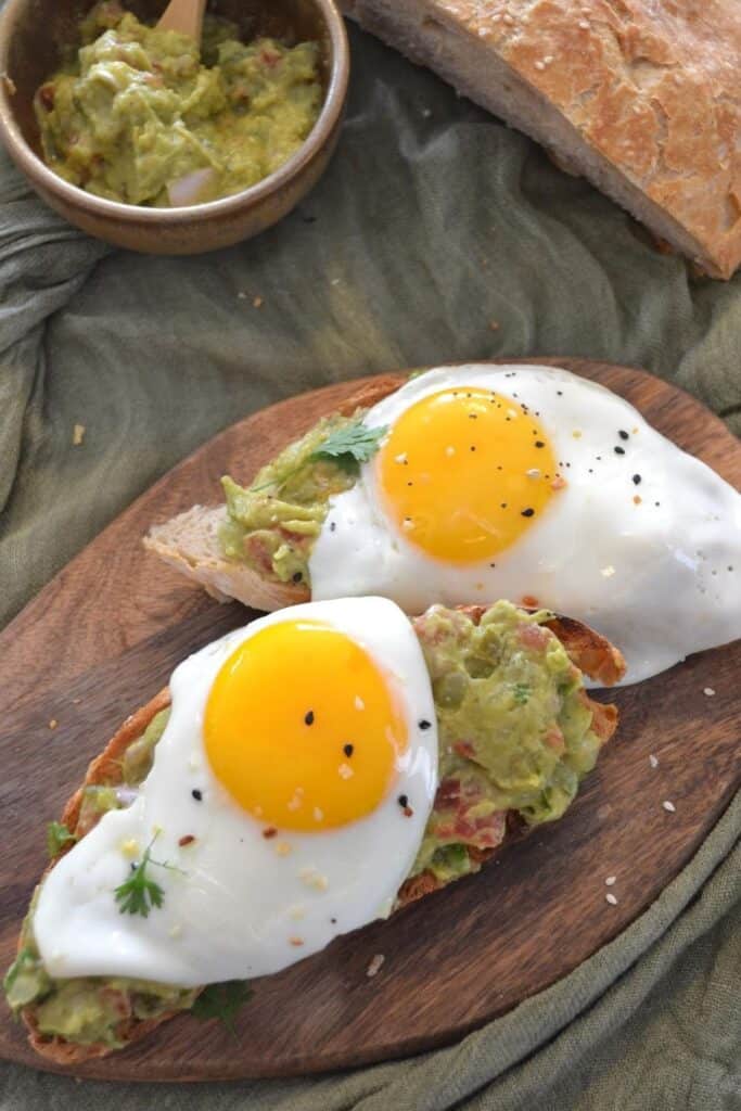 Zesty Guacamole And Egg Toast