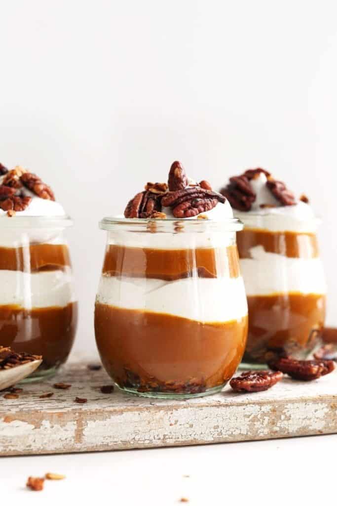 Pumpkin Pie Parfaits (Vegan + GF) by Minimalist Baker