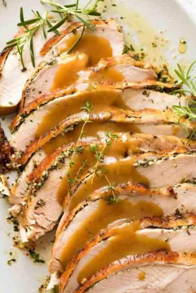 Garlic Herb Butter Slow Cooker Turkey Breast by RecipeTin Eats