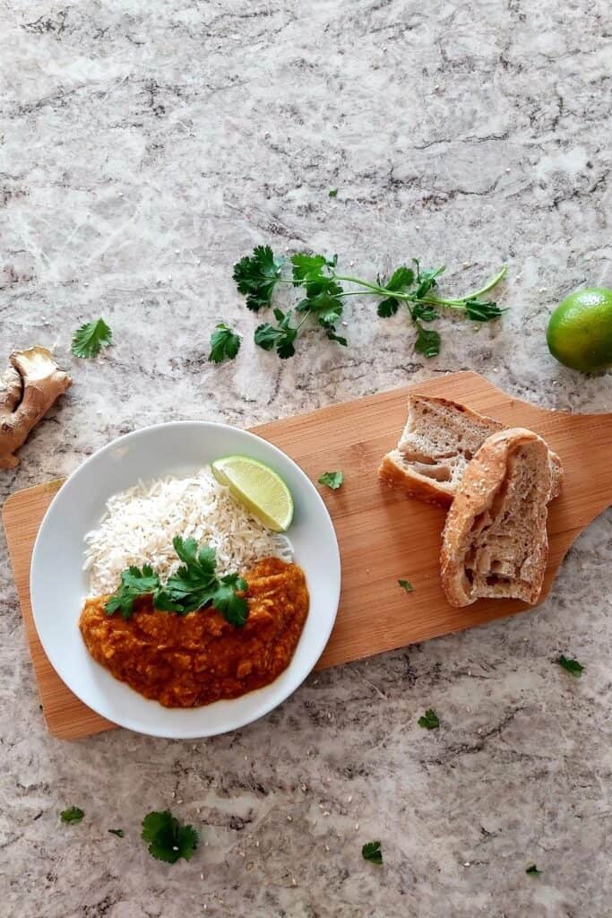 Easy Vegan Lentil Sweet Potato Curry (Instant Pot)