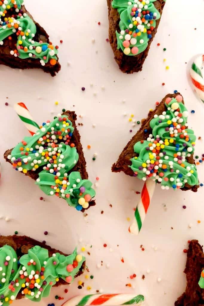 Easy Brownie Christmas Trees by Blue World Dreams