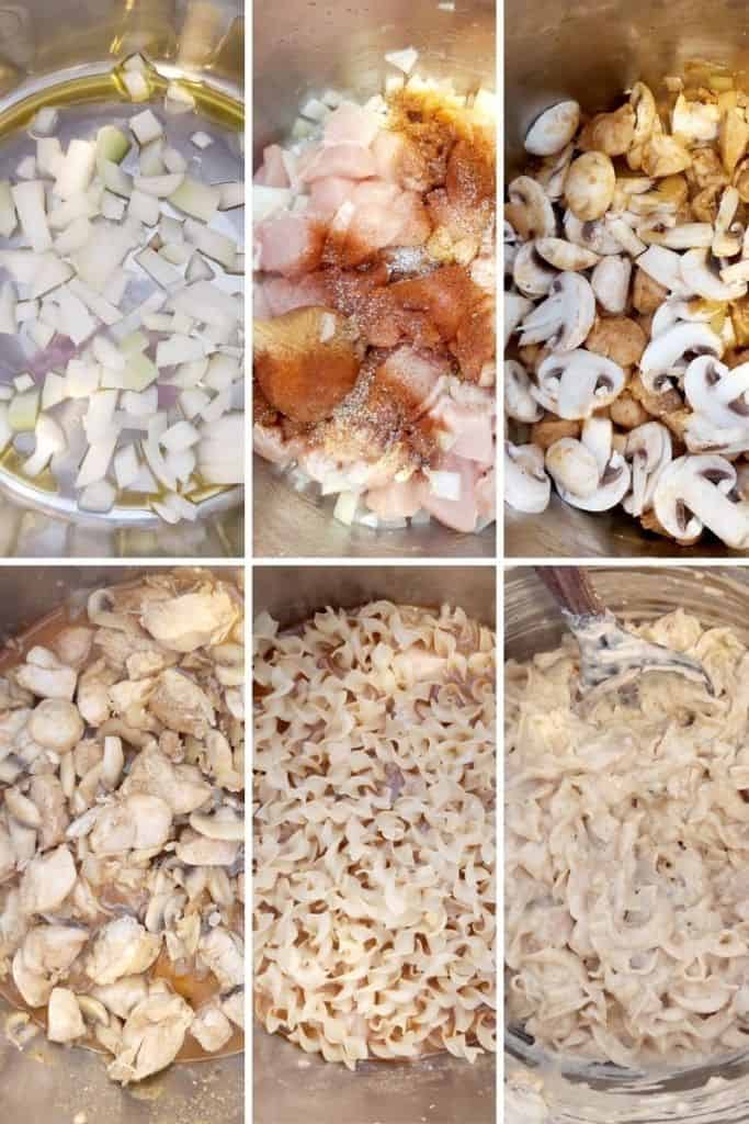 chicken stroganoff instructional steps