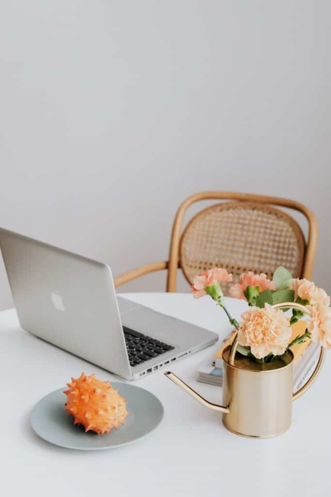 Laptop and office table