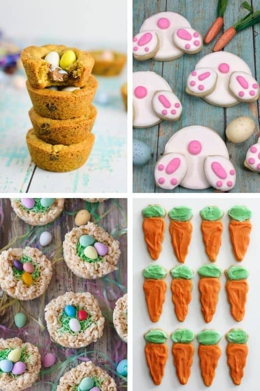 Cookie cups, bunny butts, krispies nests, carrot sugar cookies