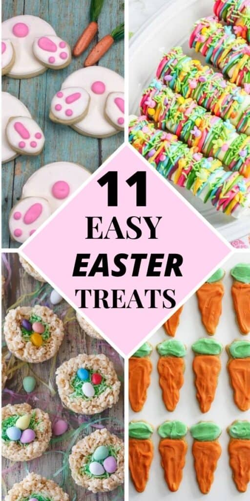 EASTER BUNNY BUTTS, MARSHMALLOW STICKS, EASTER NESTS, CARROT SUGAR COOKIES