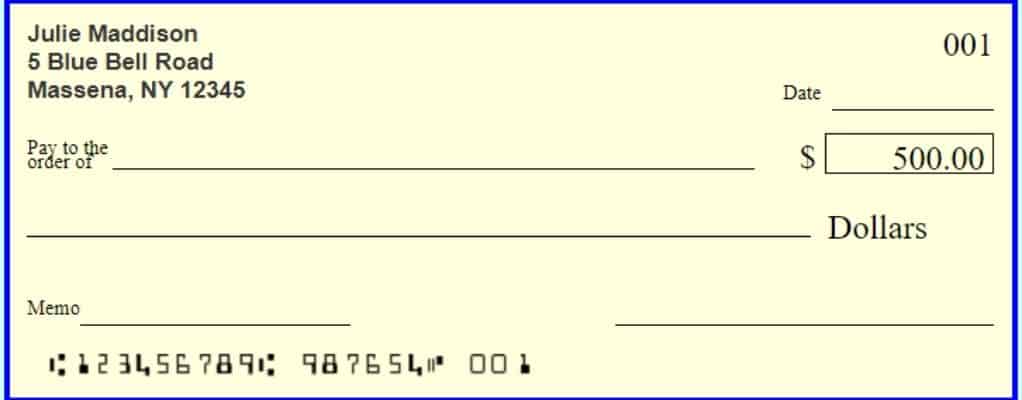 Can I use a check with an old address?