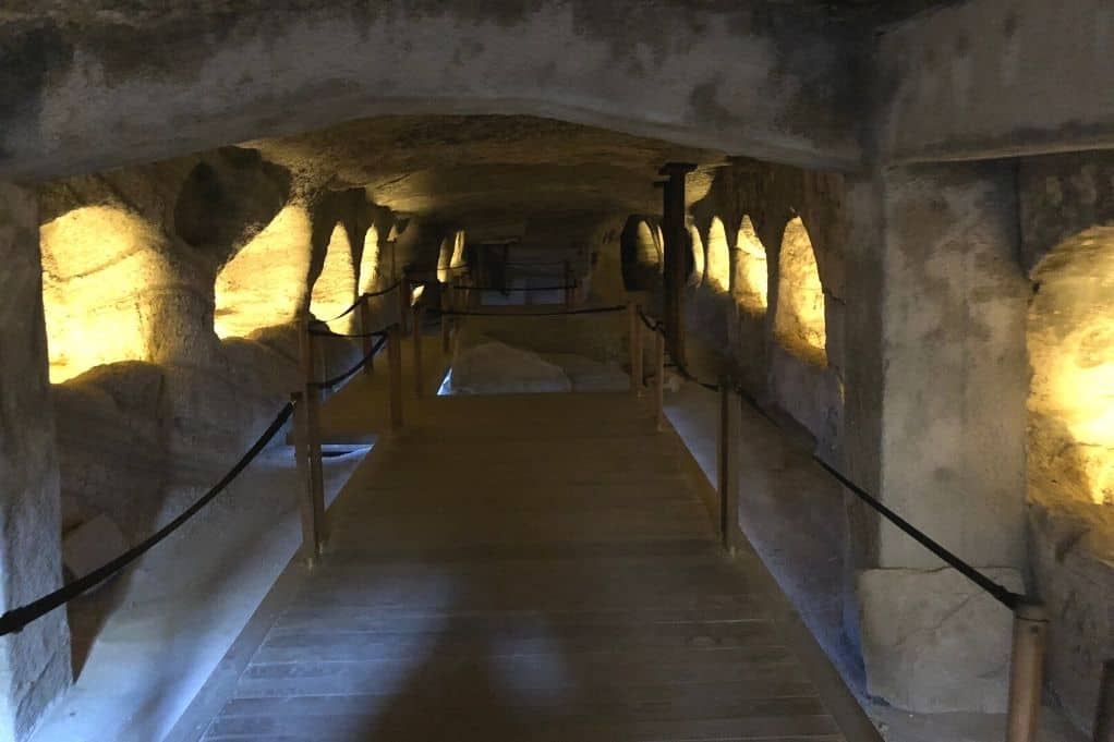 Hallway inside the Catacombs of Milos