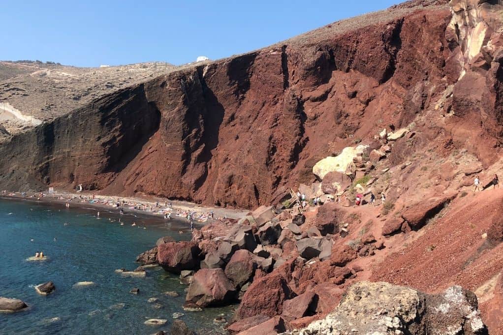 Red Beach in Santorini