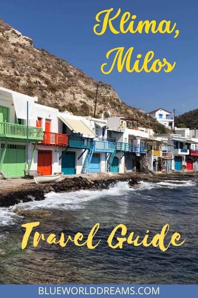 Image of Klima with the words: Klima Milos Travel Guide