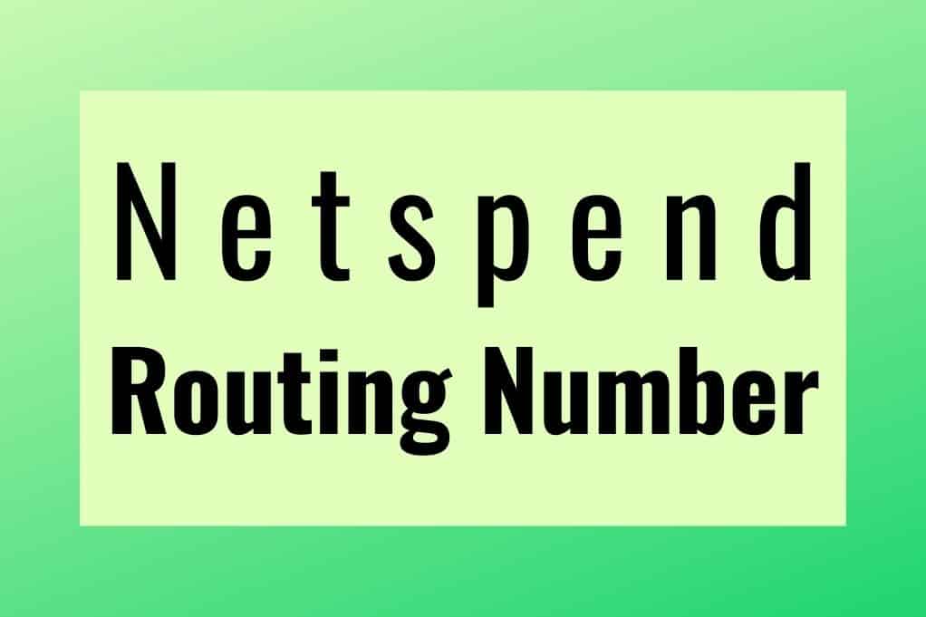 Netspend routing number