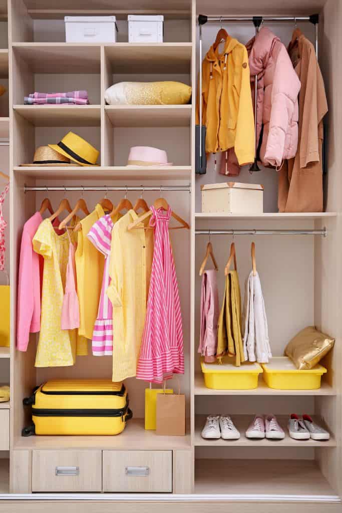 closet organized beautifully