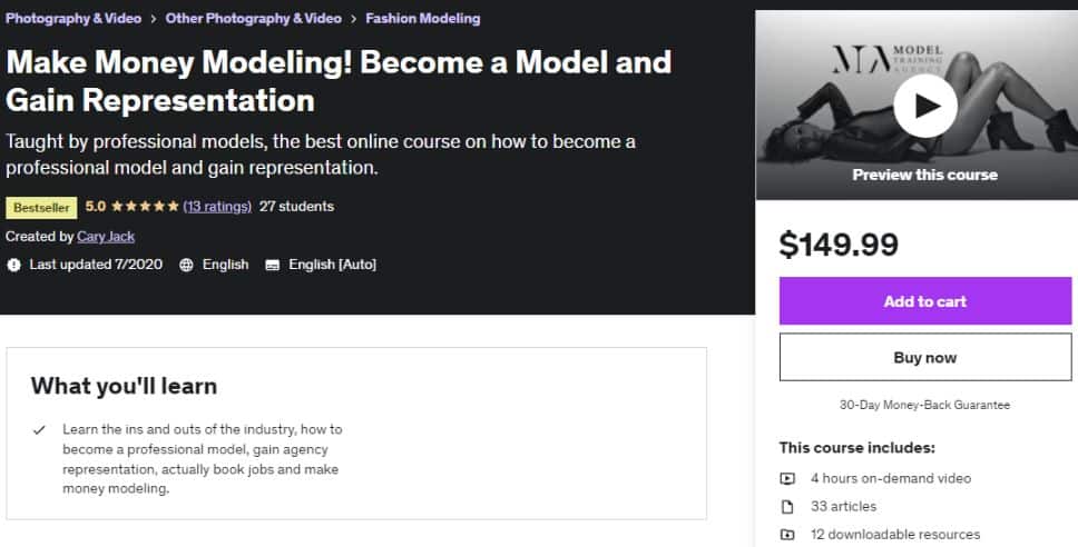 learn to make money as a model online course
