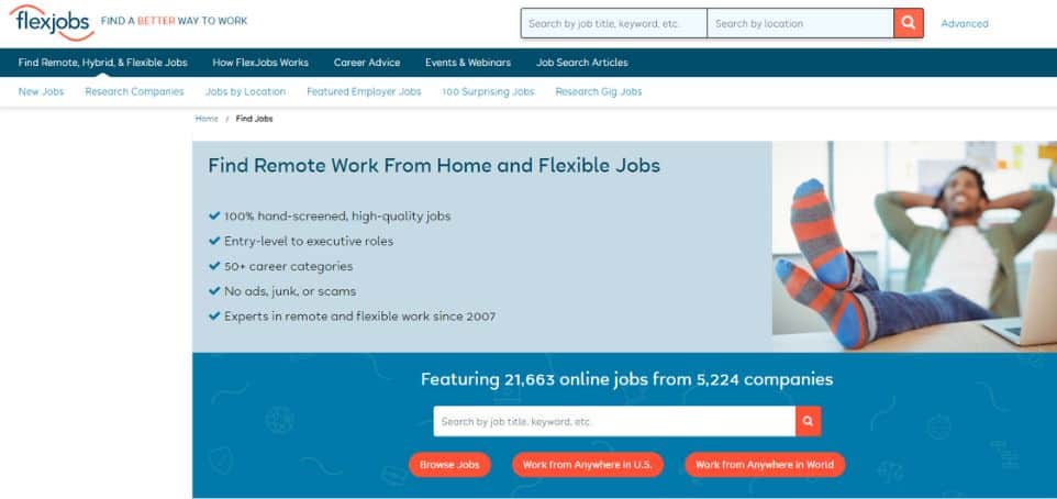 flexjobs remote work from home and flexible jobs