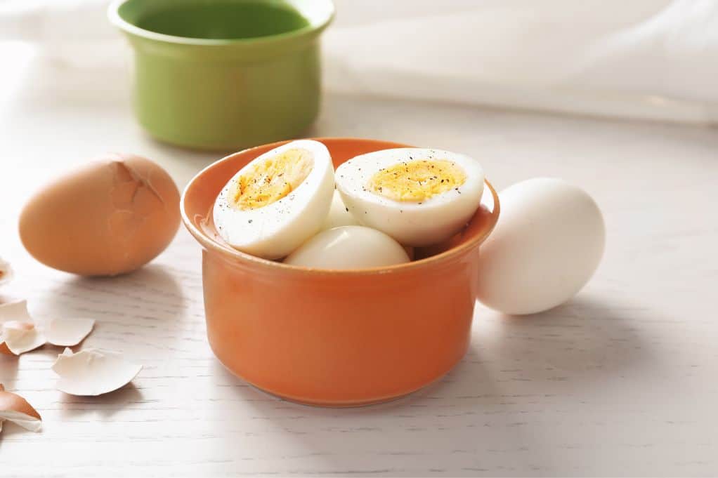 bowl of hard-boiled eggs