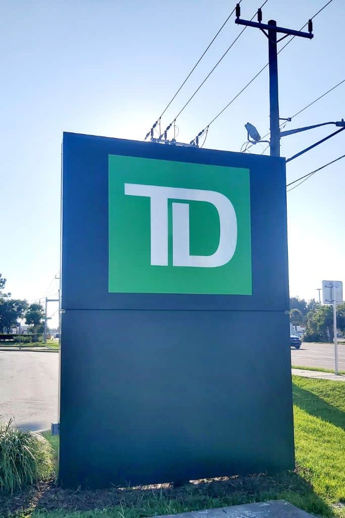 TD Bank exterior sign