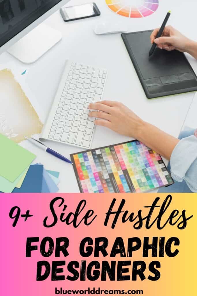 side hustles for graphic designers Pinterest pin