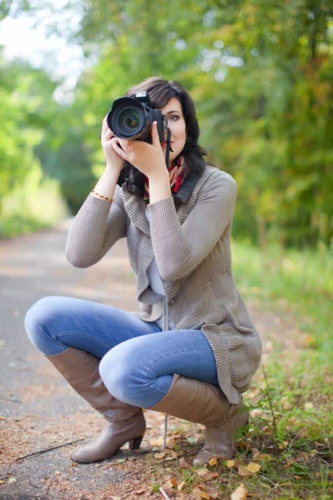 female photographer snapping a shot