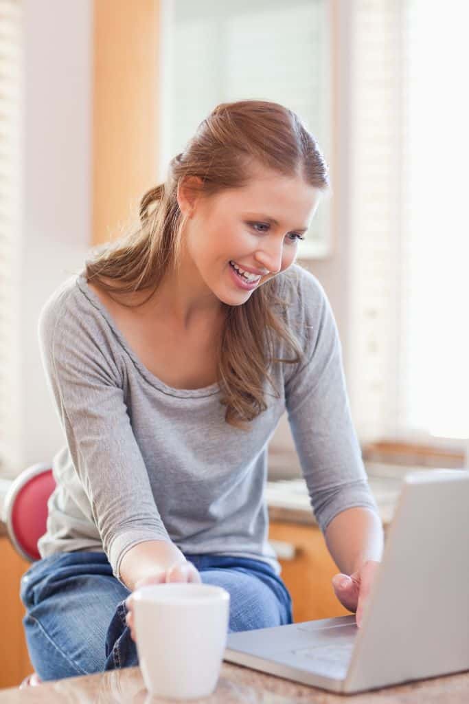 women working on a laptop